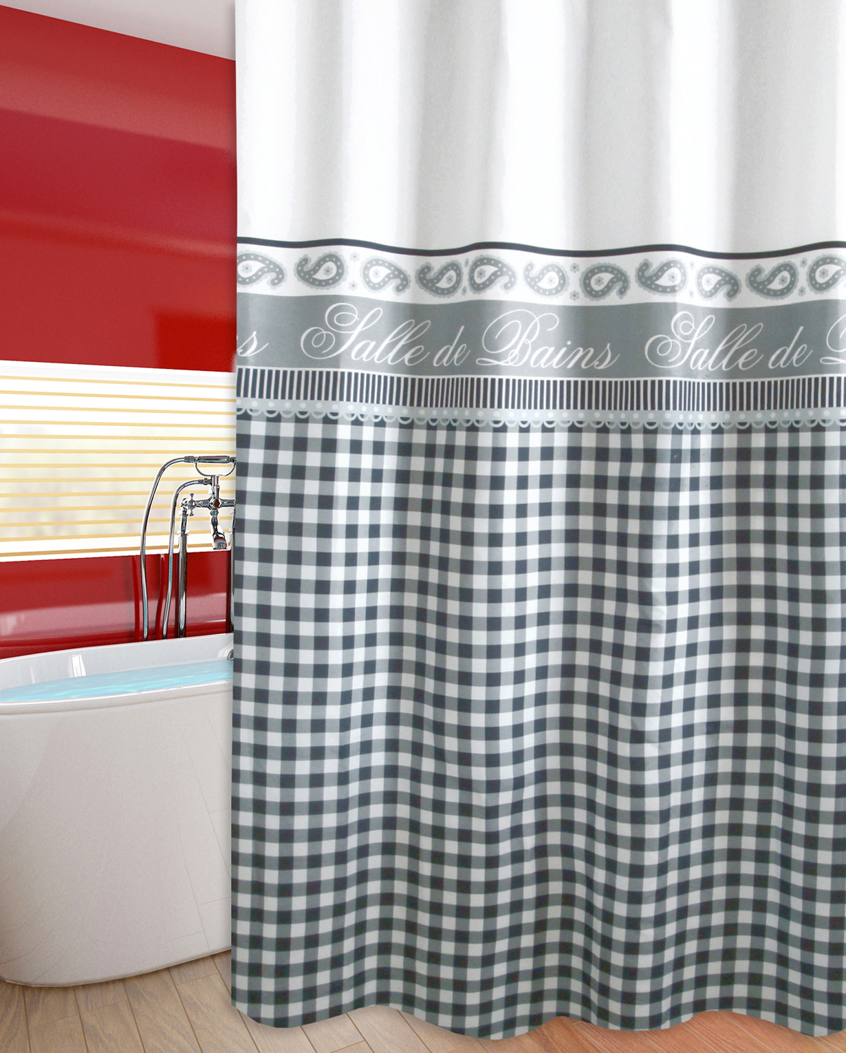 Κουρτίνα Μπάνιου Με Κρίκους 180x200 Salle De Bain San Lorentzo