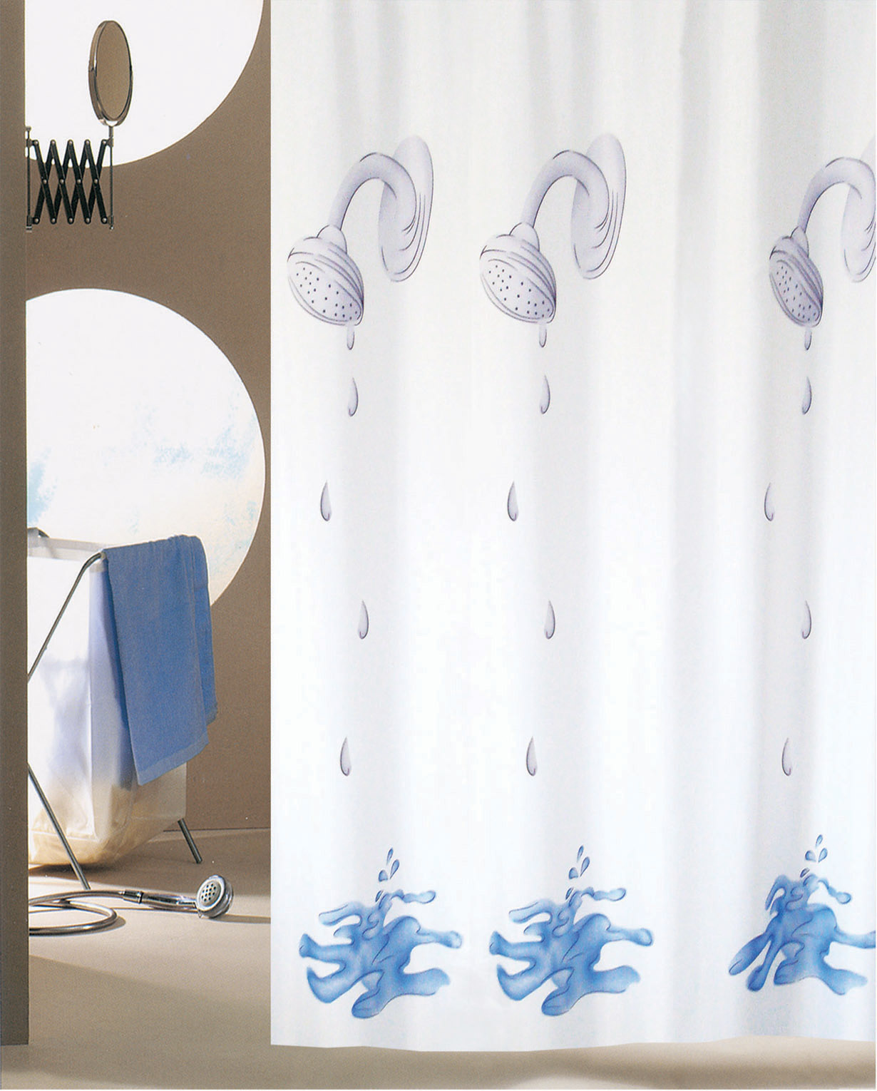 Κουρτίνα Μπάνιου Με Κρίκους 180x200 Shower San Lorentzo
