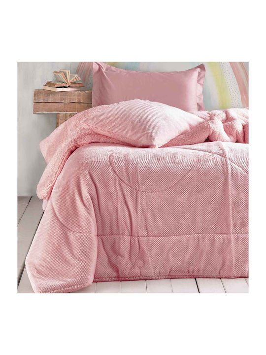 Υπέρδιπλο Κουβερτοπάπλωμα 220x240 Waves Pink McDecor